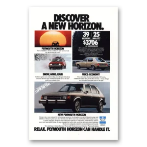 1978 Plymouth Horizon Print Ad | New Horizon