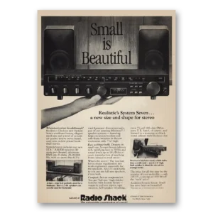1978 Radio Shack Print Ad | Small Is Beautiful