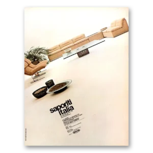 1978 Saporiti Italia Furniture Print Ad | Couch Table