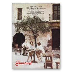 1978 Smirnoff Vodka Print Ad | Dash Hemingway