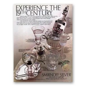 1978 Smirnoff Silver Vodka Print Ad | 19th Century