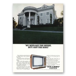 1978 Sony Trinitron Print Ad | My Wife
