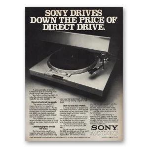 1978 Sony Print Ad | Drives Down The Price