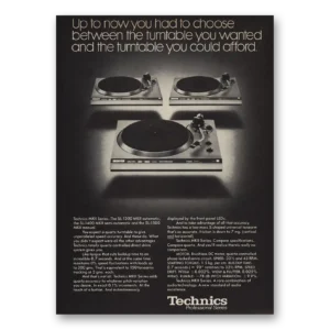 1978 Technics Print Ad | Up To Now