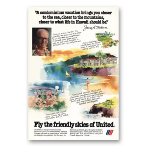 1978 United Airlines Print Ad | Condominium Vacation