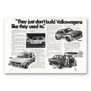 1977 Volkswagen Rabbit Print Ad | They Used To