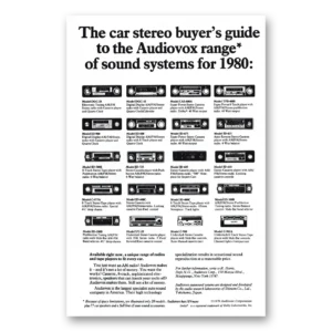 1980 Audiovox Print Ad | Car Stereo
