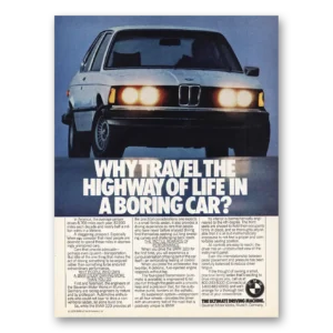 1979 BMW Print Ad | Why Travel The Highway