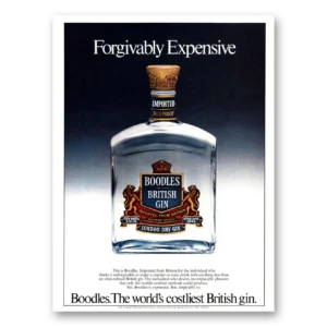 1979 Boodles British Gin Print Ad | Forgivably Expensive