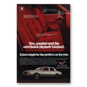 1979 Buick Skylark Print Ad | You Comfort