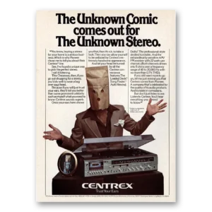 1979 Centrex Stereo Print Ad | Unknown Comic
