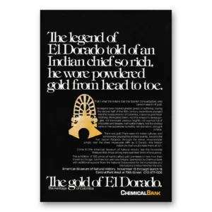 1979 Chemical Bank Print Ad | Legend El Dorado