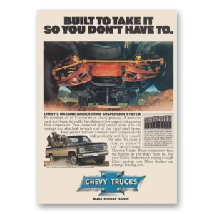 1979 Chevrolet Trucks Print Ad | Built Take It