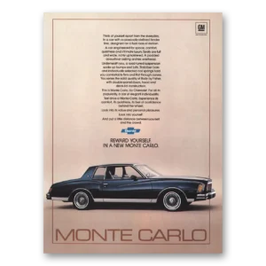 1979 Chevrolet Monte Carlo Print Ad | Apart Everyday
