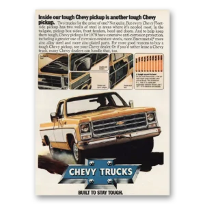 1978 Chevrolet Pickup Print Ad | Tough