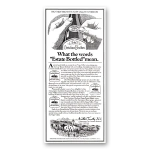 1979 Christian Brothers Print Ad | Estate Bottled