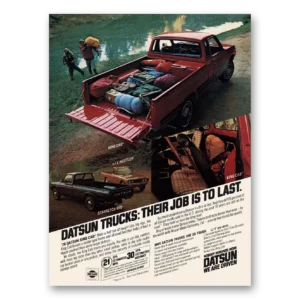 1979 Datsun Trucks Print Ad | Job Is To Last