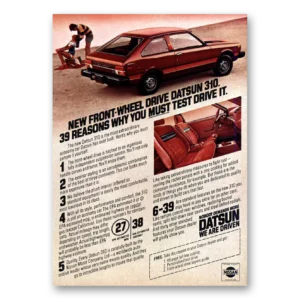 1979 Datsun 310 Print Ad | Front Wheel