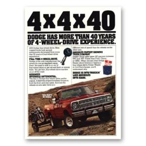 1978 Dodge Trucks Print Ad | Drive Experience