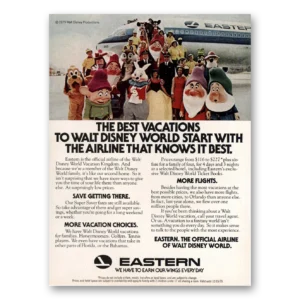 1979 Eastern Airlines Print Ad | Disney World
