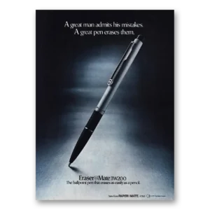 1979 Paper Mate Print Ad | Eraser Mate