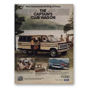 1979 Ford Club Wagon Print Ad | Captains Club