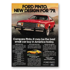 1979 Ford Pinto Print Ad | Best Small Car