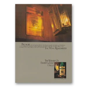 1979 Ernest & Julio Gallo Print Ad | Rare European Oak