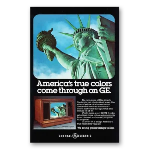 1979 General Electric Television Print Ad | Statue Liberty Ge