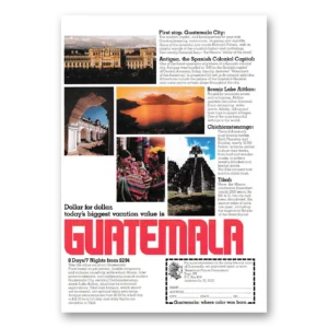 1979 Guatemala Print Ad | Vacation Value