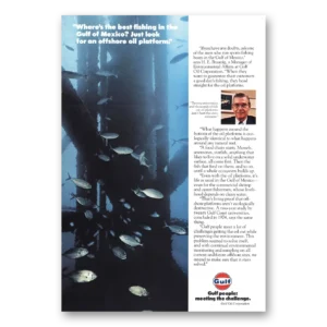 1979 Gulf Oil Print Ad | Best Fishing Gulf Mexico