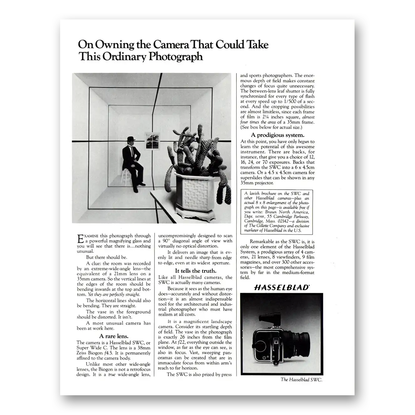 1979 Hasselblad Print Ad | This Ordinary Photograph