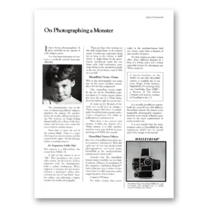 1979 Hasselblad Print Ad | Monster