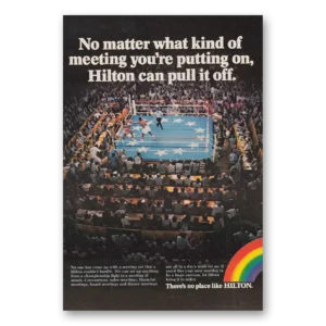 1979 Hilton Hotels Print Ad | Kind Meeting