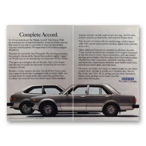 1979 Honda Accord Print Ad | Honda