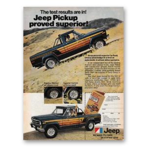 1979 Jeep Honcho Pickup Print Ad | Proved Superior
