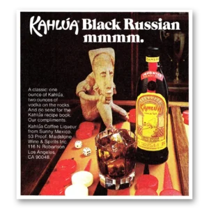 1979 Kahlua Print Ad | Black Russian