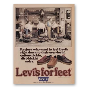 1979 Levis for Feet Print Ad | For Guys
