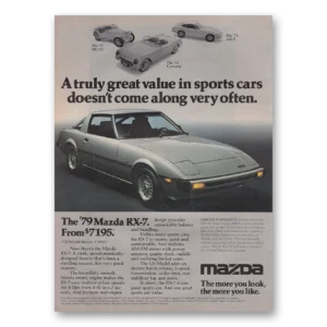 1979 Mazda RX7 Print Ad | Sports Cars