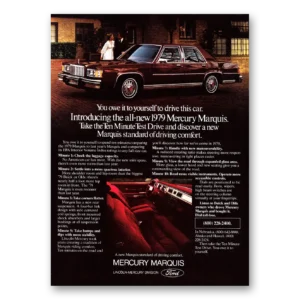 1979 Mercury Marquis Print Ad | You Owe It