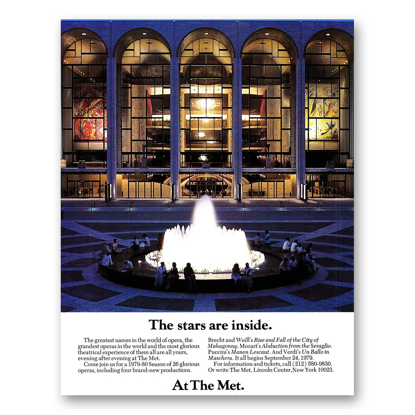 1979 The Met Print Ad | Stars Inside
