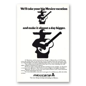 1979 Mexicana Airlines Print Ad | Big Mexico