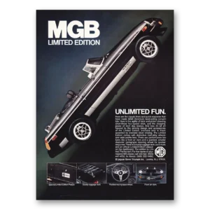1979 MGB Print Ad | Unlimited Fun Convertible