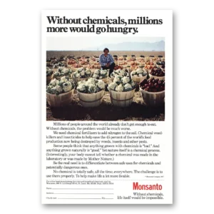 1979 Monsanto Print Ad | Without Chemicals
