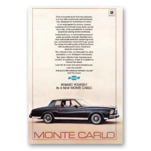 1979 Chevrolet Monte Carlo Print Ad | Reward Yourself