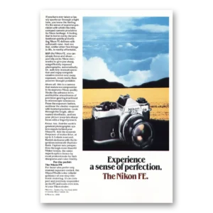 1979 Nikon Camera Print Ad | Fe Sense Perfection