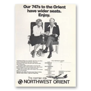 1979 Northwest Orient Airlines Print Ad | 747s Orient
