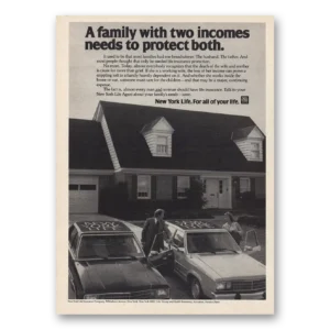 1979 New York Life Insurance Print Ad | Two Incomes