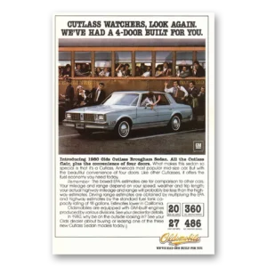 1979 Oldsmobile Cutlass Print Ad | Brougham Sedan