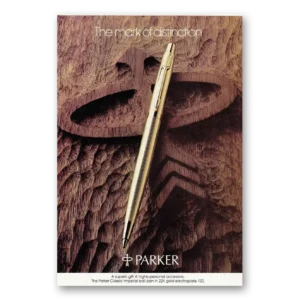 1979 Parker Classic Ball Pen Print Ad | Mark Distinction